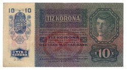 10 korona 1915 osztrák bélyegzés 4.