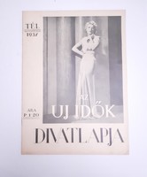 Régi újság 1937 tél Az Új Idők Divatlapja