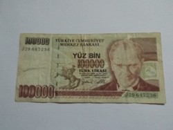 Törökország 100000 Bin  Líra  1970 !!
