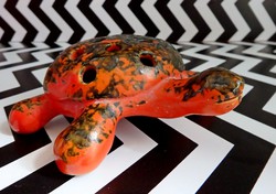 Tófej teknős- retro kerámia ikebana tál 