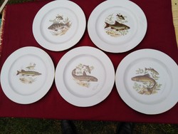  Most olcsóbban! 1224 5 db Wunsiedel Bajor Bavaria halas tányér 24,5 cm