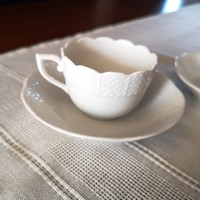Herendi festetlen fehér porcelán csészealj Klemmariann részére