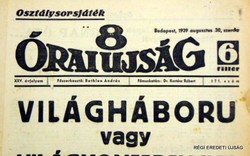 1937 október 5  /  8 Órai Ujság  /  RÉGI EREDETI ÚJSÁG Szs.:  4187