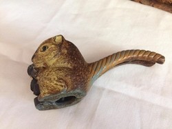 Antik diótörő mókus EREDETI FESTÉSSEL