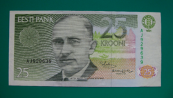 Észtország - 25  Krooni Bankjegy -1991