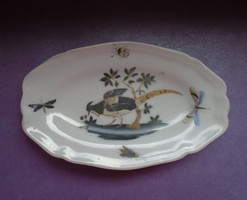Csodálatos ritka herendi porcelán antik fácán tányér,  tál,  talca
