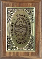 1A791 Magyar címeres fali kiskép Kárpát Haza Temploma - Verőce