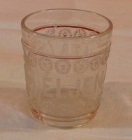 1848-as emlék pohár "ÉLJEN A HAZA" felirattal, koronás címerrel