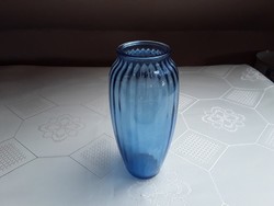 3335- Szép, irizáló kék üveg váza