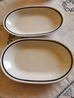 2 db ovális alakú Alföldi porcelán tál, tányér 