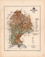 Hont megye térkép 1886 (2), vármegye, atlasz, Kogutowicz Manó, 44 x 56 cm, Gönczy Pál, eredeti