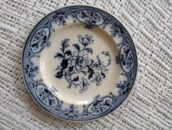 Ritka BROWN-WESTHEAD, MOORE & CO antik, kék fajansz tányér, India Flowers, Waldsteiner Pest