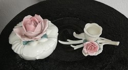 Ens jewelry holder, bonbonier + candle holder, rosy beauties germany german