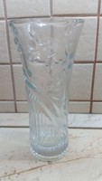 Antique Elegant Flawless Lead Crystal, Cut, Heavy Patterned Vase 26x12 cm for Sale