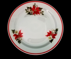 Retro jelzett mikulás virág mintás Zsolnay nagy lapos tányér