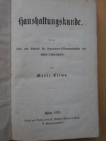 Marie Clima Haushaltungskunde, bécsi háztartás tankönyv 1870