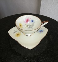 Alka Kunst Bavaria német Gyönyörű virágos kávés csésze szett, porcelán, Gyűjtői darab