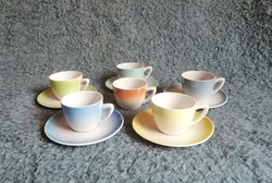 Drasche porcelán színes kávéscsésze készlet (0-4) 