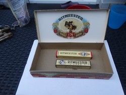 Ritmeester One 2db szivar +Szivaros doboz 1980 évek Holland Hibátlan Bontatlan