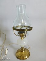 Vintage sárgaréz petróleum forma éjjeli lámpa,dekor lámpa 