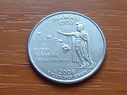 USA 25 CENT 1/4 DOLLÁR 2008 / D HAWAII # ( KEDVEZMÉNY LENT!!) 