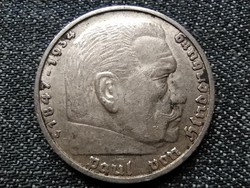 Németország Paul Von Hindenburg (1847-1934) ezüst 5 birodalmi márka 1936 J / id 23092/