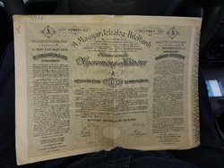 A Magyar Jelzálog Hitelbank nyeremény kötvénye, 1906, hajtva