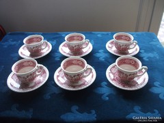 Villeroy&Boch "Rusticana" pink mintás csésze alátéttel 6 db