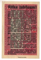 2 korona 1917 A Tolnai Világlapja 20 éves évfordulóra nyomott reklám szöveg, eredeti két koronáson.