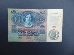 50 korona 1914 Románia Felülbélyegzés   