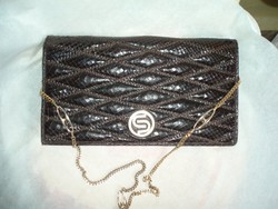 Vintage quilted genuine snakeskin purse