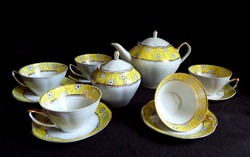 Vintage teáskészlet 5 személyre - Kolozsvári porcelán