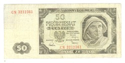 50 zloty zlotych 1948 Lengyelország 4.