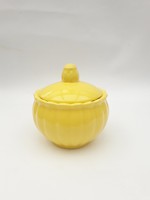 Gránit Kispest sárga cukortartó, bonbonier az ikonikus sárga készletből
