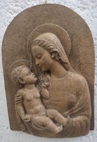 Gondos József terrakotta relief