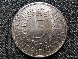 Németország NSZK (1949-1990) .625 ezüst 5 Márka 1966 F (id22999)