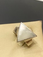 Különleges ezüst gyűrű gyöngyház berakással
