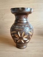 Jelzett korondi kerámia váza 21 cm magas (1/d)