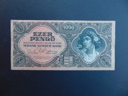 1000 pengő 1945 F 579 bélyeg nélküli ropogós bankjegy  02