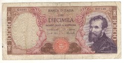 10000 lira 1973 signo Carli és Barbarito Olaszország 2. Ritka