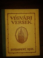 1921 ELSŐ  KIADÁS!!! REMÉNYIK SÁNDOR VÉGVÁRI ÁLNÉVEN MEGJELENT KÖTETE