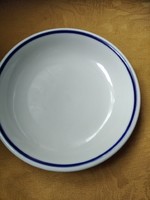 Zsolnay kék csíkos menzás tányér