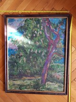 Szepes Gyula festmény, akril, 48x60+keret, szép állapotban!