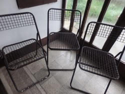 3 db Összecsukható vas szék