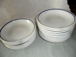 Zsolnay menzás kék csíkos főzelékes tányérok 1