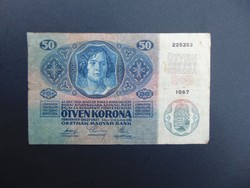 50 korona 1914 Osztrák Felülbélyegzés  02  