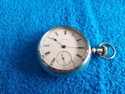 1,-Ft Keystone Watch Co. 1884-es antik tömör ezüst és arany zsebóra!USA