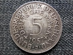 Németország NSZK (1949-1990) .625 ezüst 5 Márka 1957 J (id22976)