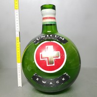 Liquor bottle with label 
