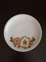Retró Alföldi virágmintás porcelán tányér - süteményes